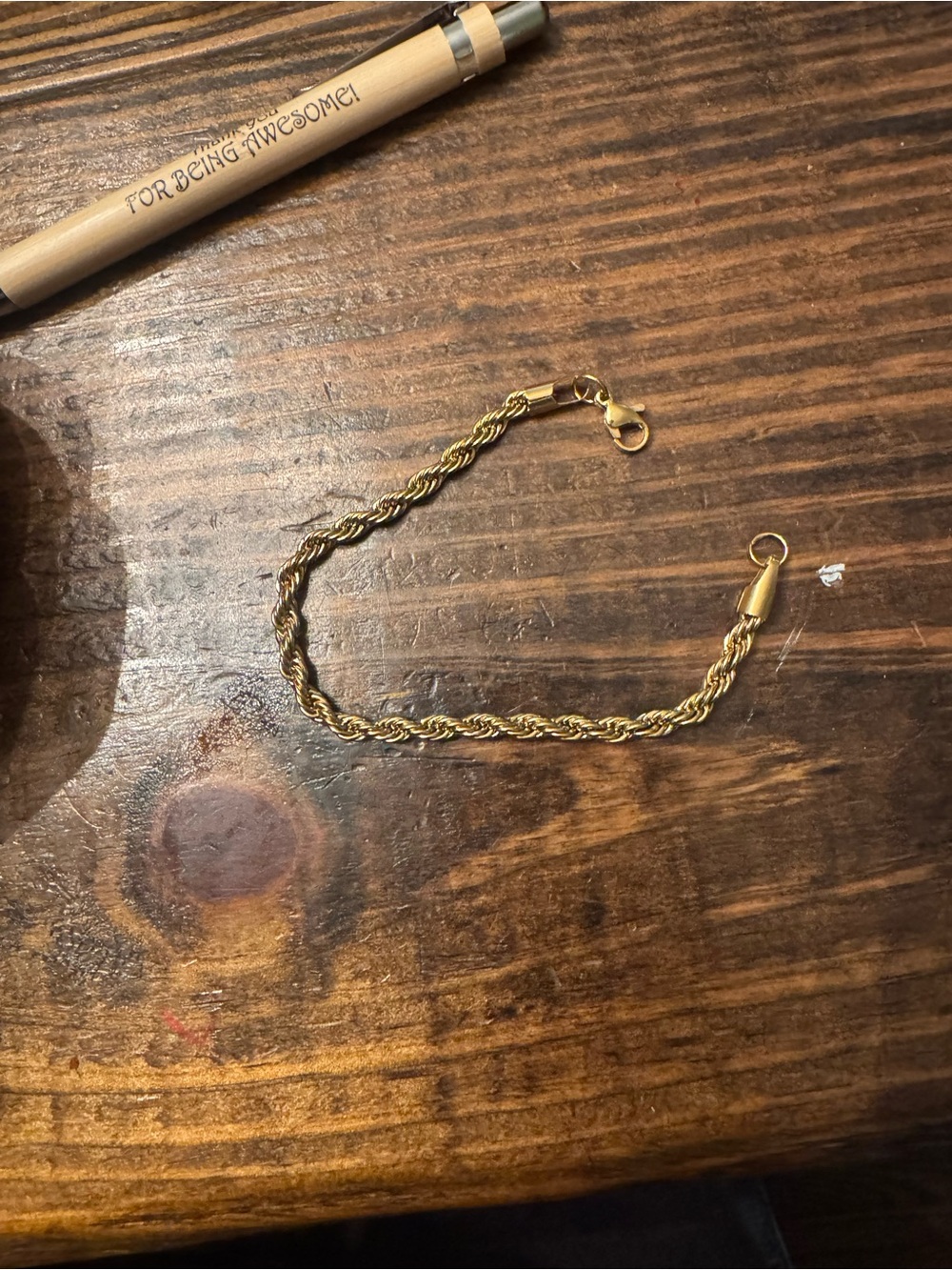 Gold  Rope Chain Bracelet